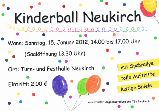 Einladung zum Kinderball 2012