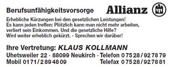 Klaus Kollmann Allianz-Vertretung